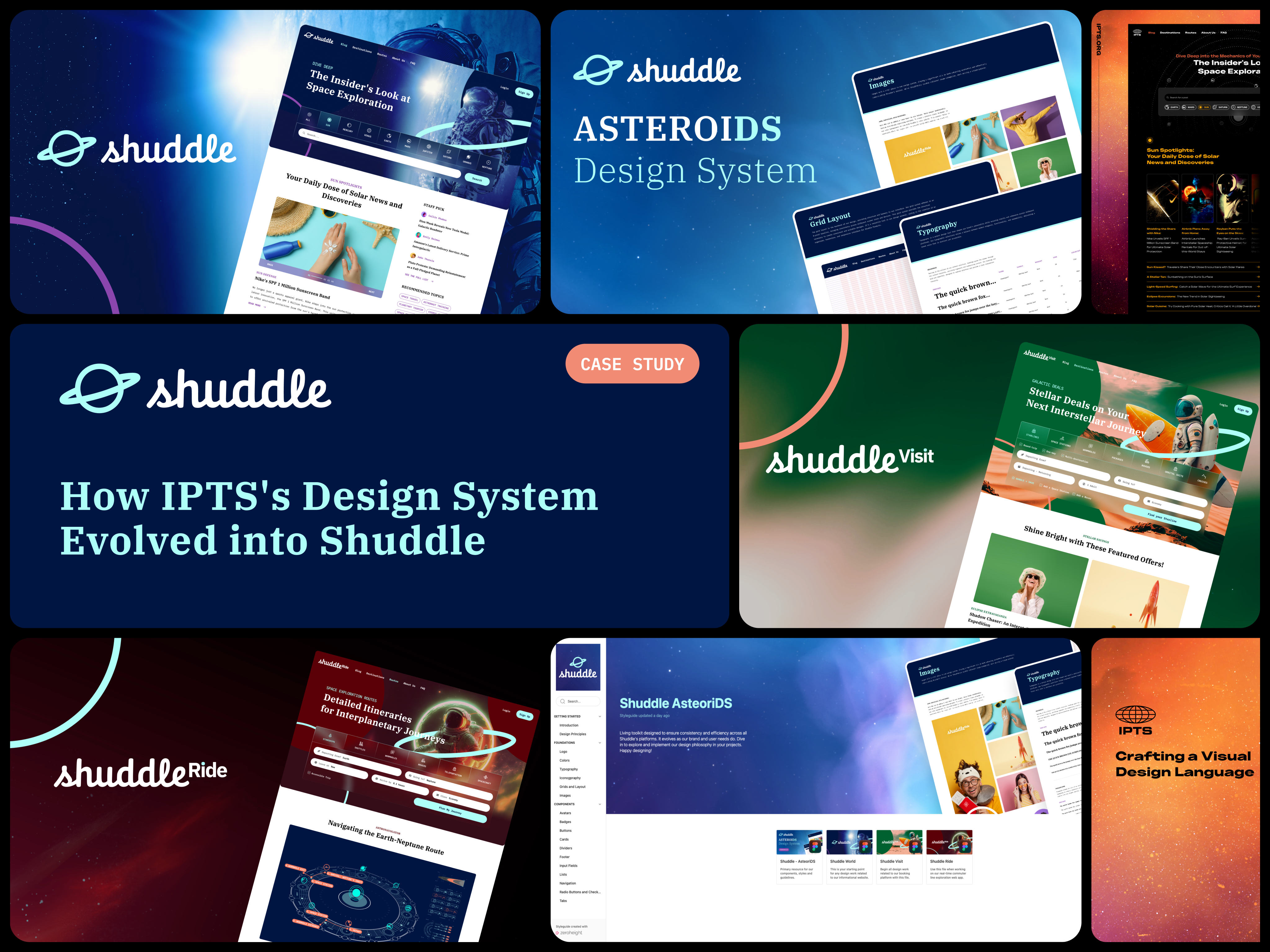 Case Study: How IPTS's Design System Evolved into Shuddle blue brand identity branding case study design design system figma green landing page product design red redesign ui user interface ux web web design website wireframes