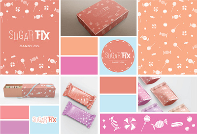 SugarFix - Brand Board brand board branding design graphic design illustration logo typography vector