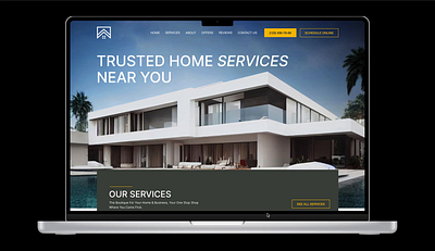 Home services company web design animation home services interaction prototype ui ux webdesign