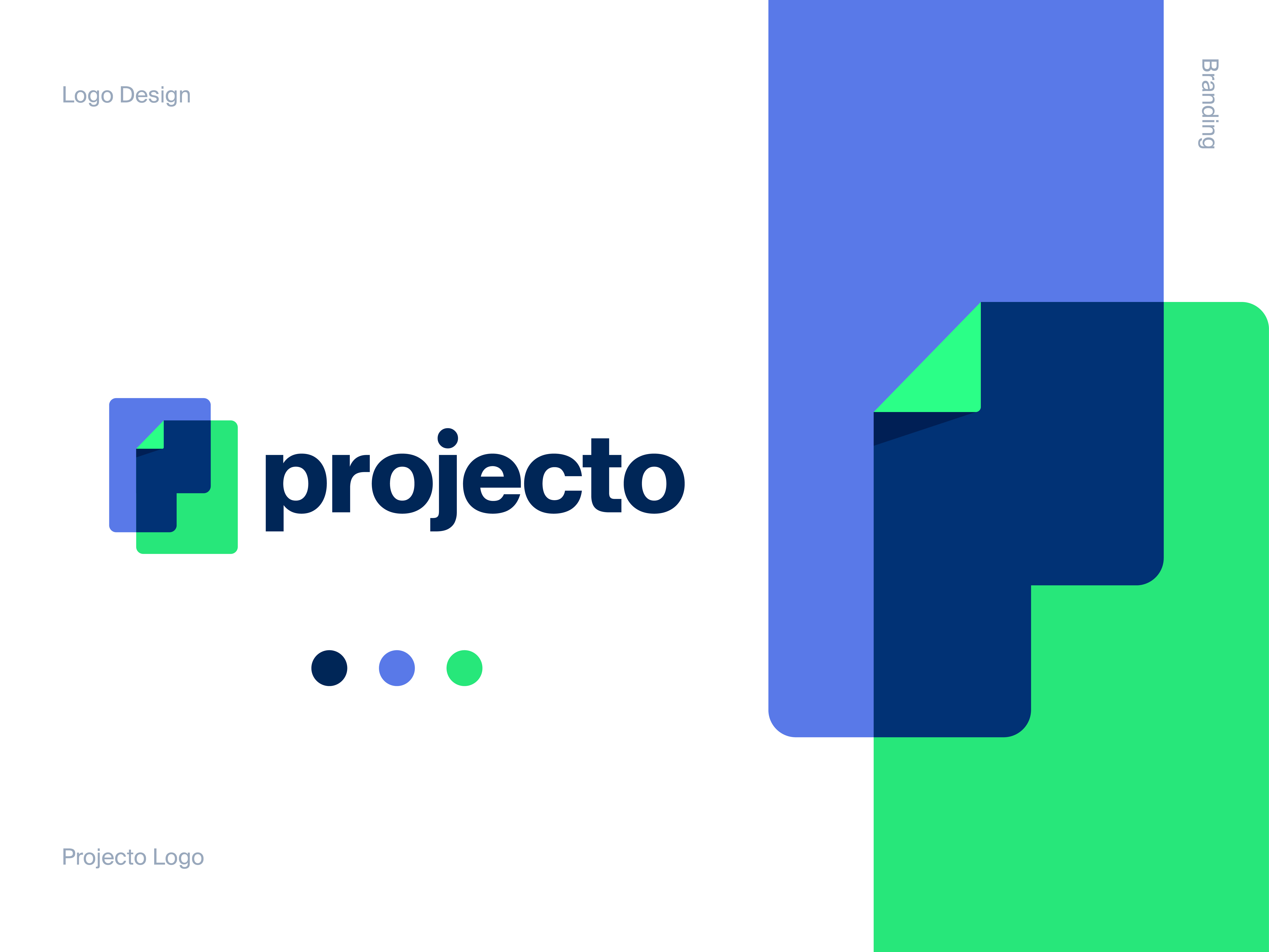 Projecto Logo Design brand brand identity branding icon letter p logo logo design logodesign logomark logos logotype mark modernlogo overlay logo symbol vector