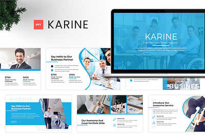 Karine Business Presentation Template agency animation business creative design graphic design modern powerpoint presentation typography ui unique