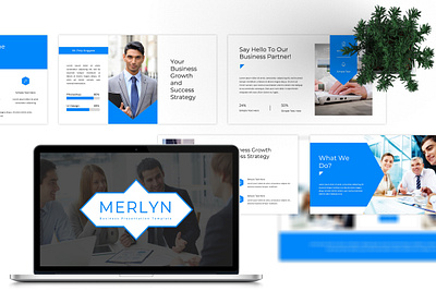 Merlyn Business Presentation Template agency animation business creative design graphic design modern powerpoint presentation typography ui unique