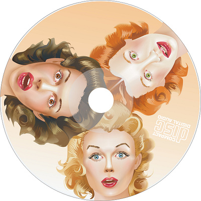 CD-disk cd disk face freelance girl illustration vector