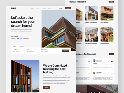 IMAH - Real Estate Website Design agency building clean design home house landing page lending page properties property real eastate real estate landing page residance ui ui design uiux ux web design webdesign website