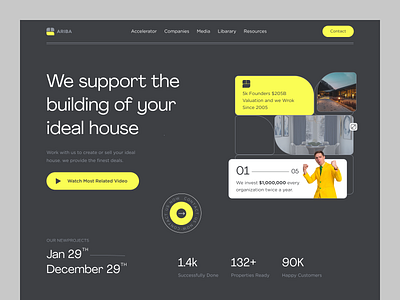 Real Estate Financing Portal architecture bulding business estate home page house properties property real estate real estate agency real estate financing portal ui web design website website design