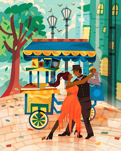 Buenos Aires art background buenos aires character design flat design illustration south america tango vector