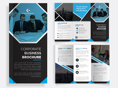 Business Trifold Brochure print ready template trifold us letter