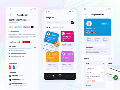 Project and Task Management App - Part2 app application dailyui design detail illustration manage management mnager project projectmanagement projectmanager task taskmanagement taskmanager ui uidesign uiux ux website