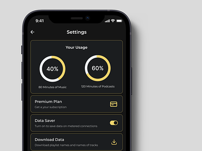 Settings Screen app design dailyui mobile product design settings screen typography ui ux vector