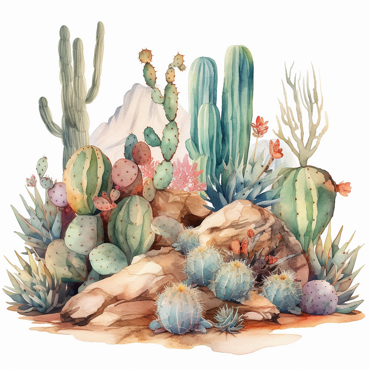 western cactus clip art
