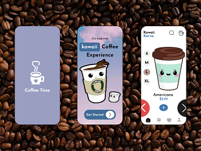 Cafe Menu UI/UX Design 3d animation branding coffee graphic design logo menu motion graphics orderapp ui