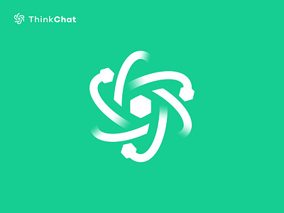 chatgpt, ai chatbot logo redesign ai app icon block brand identity branding chatbot chatgpt cube design logo logo design logodesign logos minimalist thinkchat logo