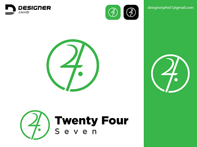 Twenty Four Seven 2 4 7 Letter Creative Modern Monogram Logo 247 logo design alphabet logo branding combination mark logo creative logo design graphic design green logo illustration letter logo logo monogram logo new logo stylish logo twenty four seven logo design ui uncommon logo unique logo vector