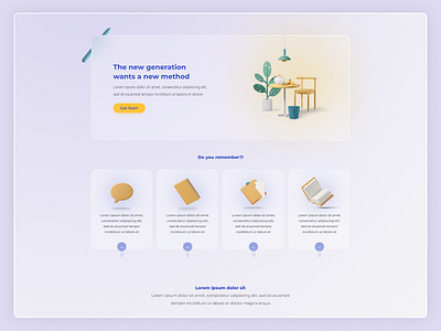 E-learning Service Promotion Landing page graphic design ui