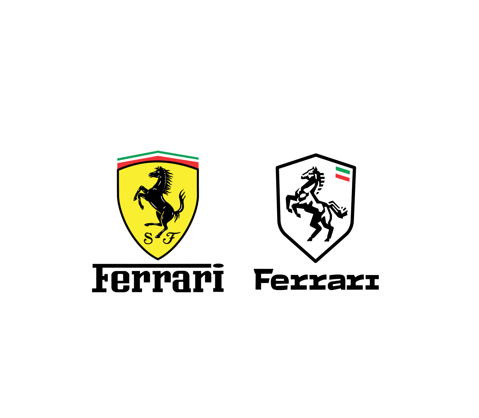 Learn How to Draw Ferrari Logo Brand Logos Step by Step  Drawing  Tutorials