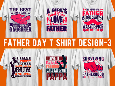 Father's day T-shirt designs bundle papa t shirt design