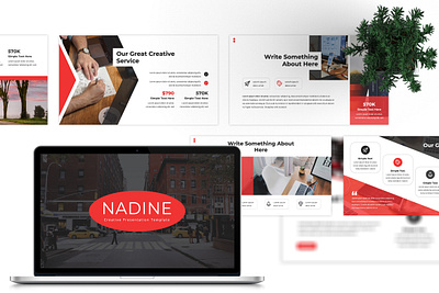 Nadine Creative Presentation Template agency animation business creative design graphic design modern powerpoint presentation typography ui unique