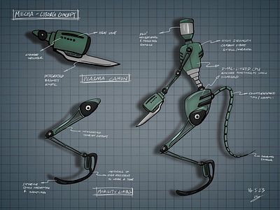 Kangaroo Cyborg Concept? design illustration