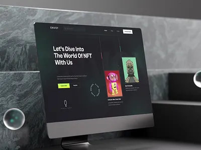 ENVOY Website: NFT Marketplace 3d animation app branding crypto design graphic design icon illustration landingpage logo marketplace motion graphics nft nftexplore nftinvesting ui ux webdesign website