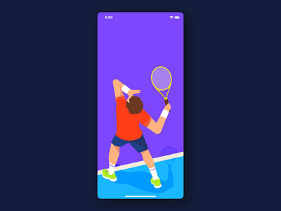 First Serve Tennis 2d art adobe after effects animation app character design design drawing flat illustration graphic design illustration illustrator loading screen mobile motion design motion graphics sport tennis ui vector art