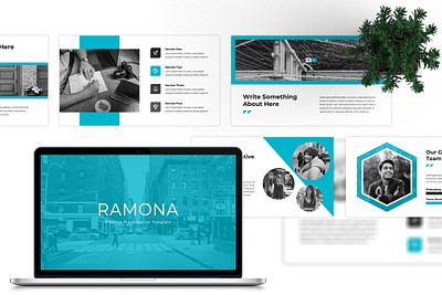 Ramona Creative Presentation Template agency animation business creative design graphic design modern powerpoint presentation typography ui unique