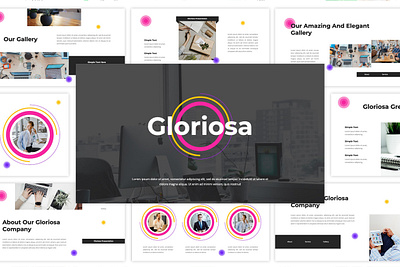 Gloriosa - Presentation Template agency business creative design graphic design modern powerpoint presentation typography ui unique