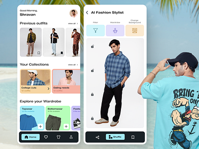 AI Powered Fashion Stylist App branding design ui ui ux uidesign user experience user interface ux
