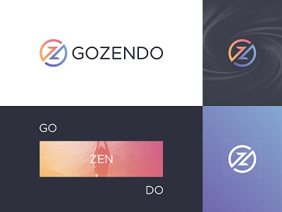 GOZENDO | Logo Design app logo application branding graphic design initial logo logo yoga zen