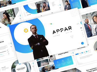 Appar - Business Presentation Template agency business company creative design graphic design modern powerpoint presentation typography ui unique