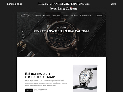 Web Site Design for Lange&Sohne: Landing Page bussines bussines website design home homepage landing landing page landingpage page site uiux userinterface web web site webdesign webpage