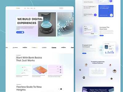 Digital banking landing page banking landing page digital banking digital payments figma finance app finance website fintech management online banking online payments uiux websitedesign