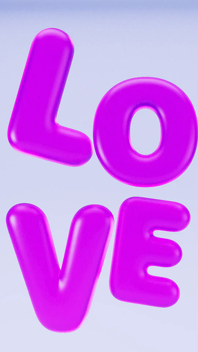 Love at first sight animation cinema 4d love typography