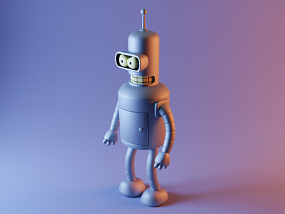 Bender 3D 3d 3dart 3dartisti 3dgraphic bender blender blender3d blendercommunity character characterdesign design futurama illustration kawaii robot