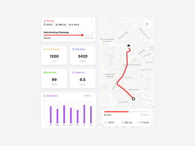 Running App & Widget app branding dashboad design illustration logo mobile app run running ui ux website design widget
