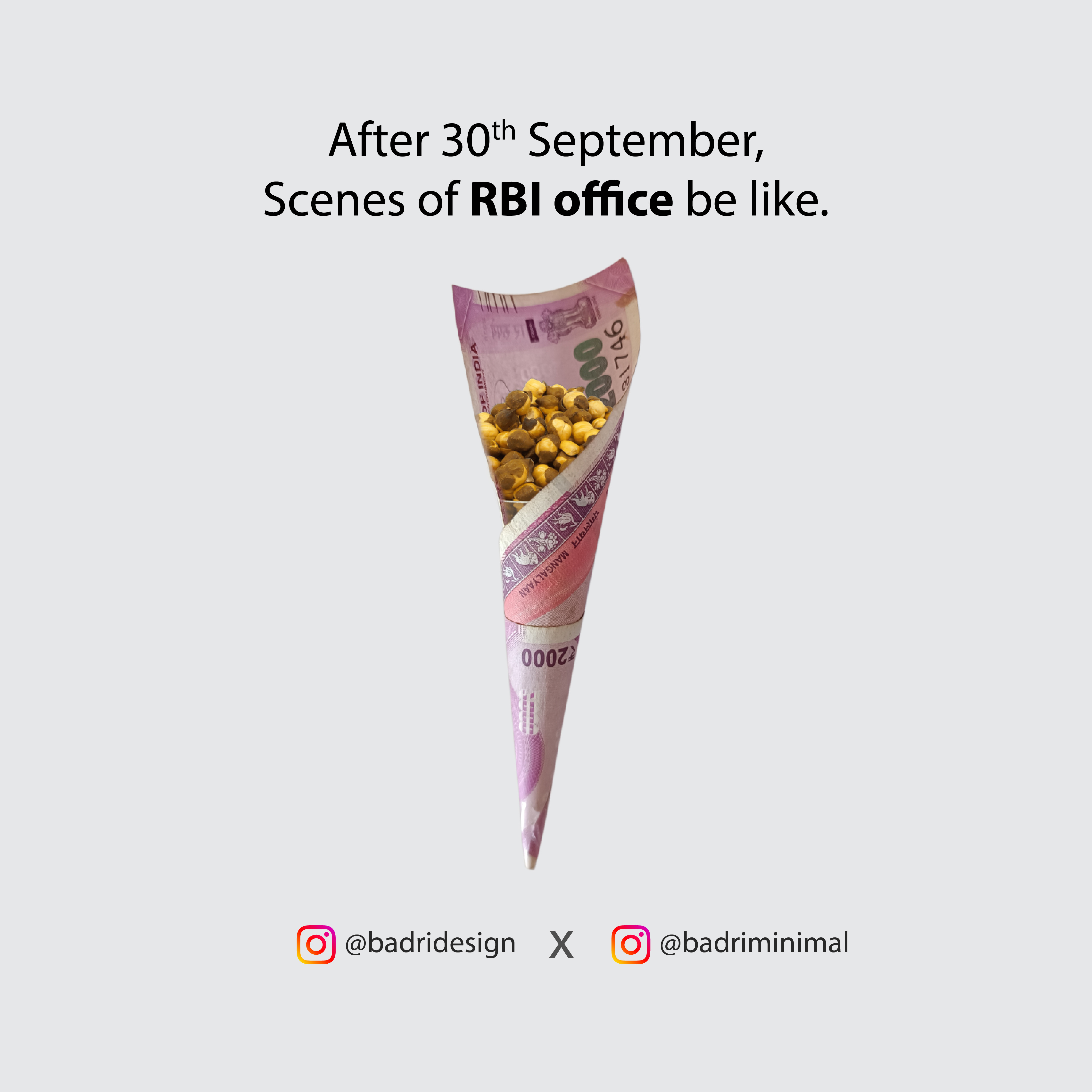 RBI on 2000 Rupee note advertising branding design graphicdesign illustration marketing minimal