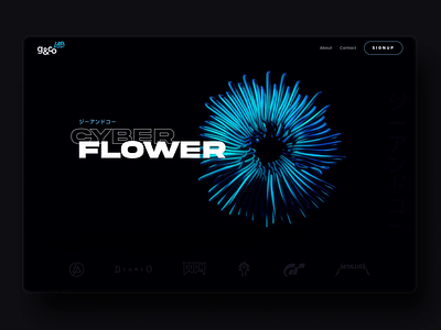 Cyberflower 3d 3ddesign ai animation cyber design future futuristic landing spline ui