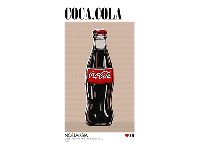 Nostalgia 2d art bottle coca cola coke cola design digital art illustration