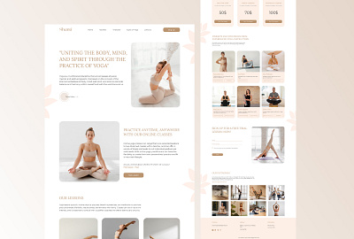 Yoga Studio Landing Page UI/UX design figma healthy landing landing page meditation sport ui uiux ux web design website yoga yoga studio