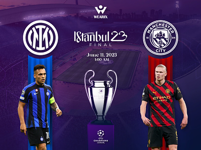 Manchester City vs Inter milan final champion Template