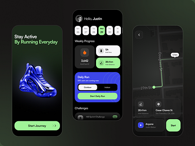 Run Tracking App app appdesign conceptdesign datavisualization design fitnessapp fitnessjourney healthandwellness minimalistinterface runnercommunity runningapp runninggoals runningmotivation runtracker runtracking trackyourruns ui userexperience ux uxdesign