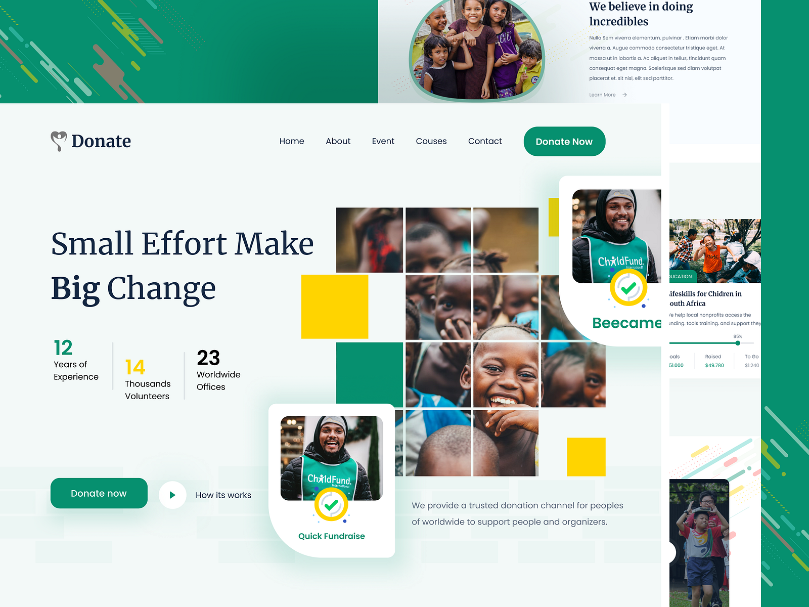 Donation Web UI by Ravi Jangid on Dribbble