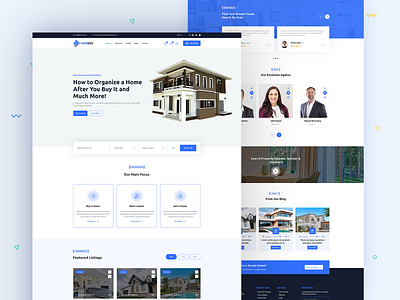 Property Landing Page Website agency business cleaning company corporate ui