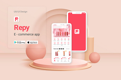 E-commerce app - UX research & UI design design mobile app ui