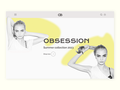 The first screen of the women's clothing website branding design ui ux