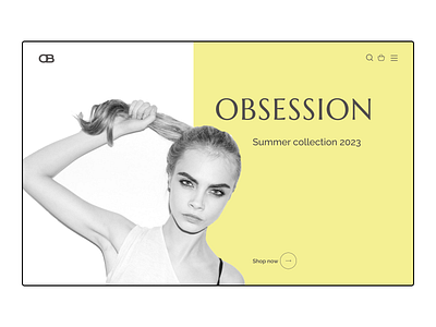 The first screen of the women's clothing website branding design logo ui ux