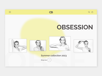 The first screen of the women's clothing website design illustration logo ui ux