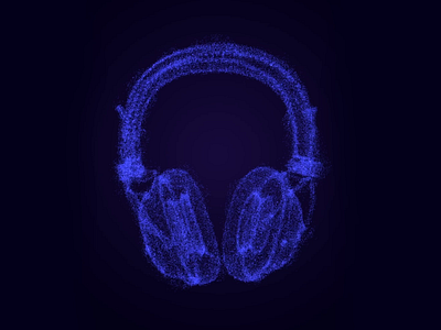 Headphone animation branding design icon illustration interaction mobile motion graphics particles ui ux