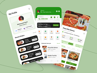 FoodGuys - Delivery Food app branding design detail dribbble food food delivery gojek home illustration mobile mobile app pastel colors profile typography ui ui designer uiux ux vector