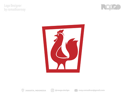 Chicage ayam branding cage chicken design elegant farm graphic design hen illustration logo red typography vector