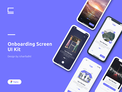 Onboarding Screen - UI Kit community figma mobiledesign onoboarding template ui uidesign userinterface ux